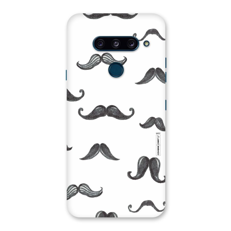 Moustache Pattern (Black) Back Case for LG  V40 ThinQ