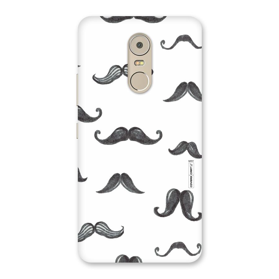Moustache Pattern (Black) Back Case for Lenovo K6 Note