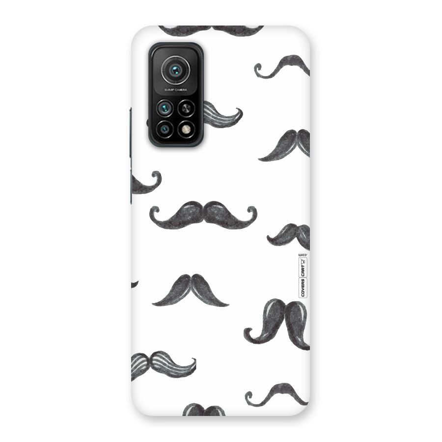 Moustache Pattern (Black) Back Case for Mi 10T 5G