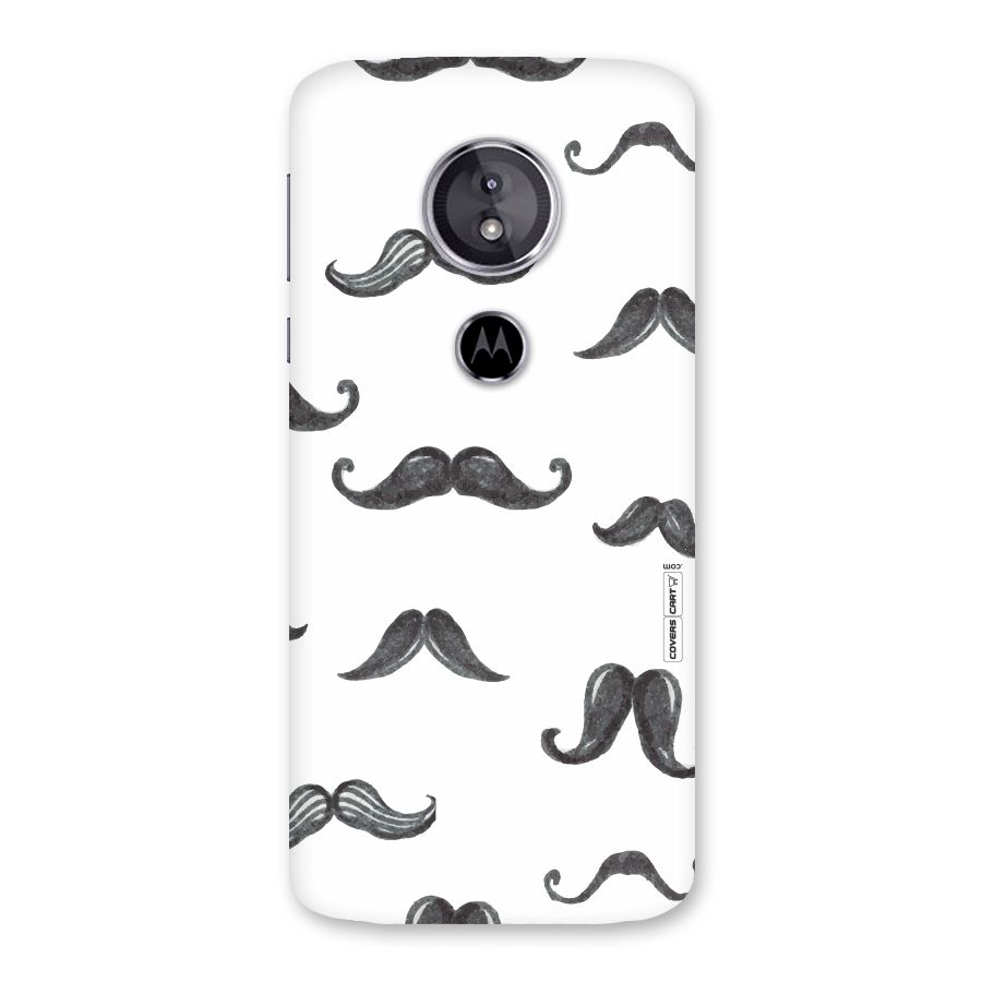 Moustache Pattern (Black) Back Case for Moto E5
