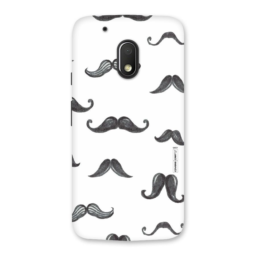 Moustache Pattern (Black) Back Case for Moto G4 Play