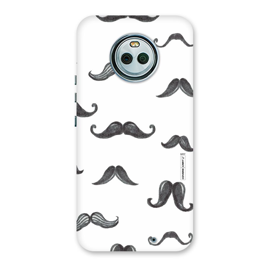 Moustache Pattern (Black) Back Case for Moto X4