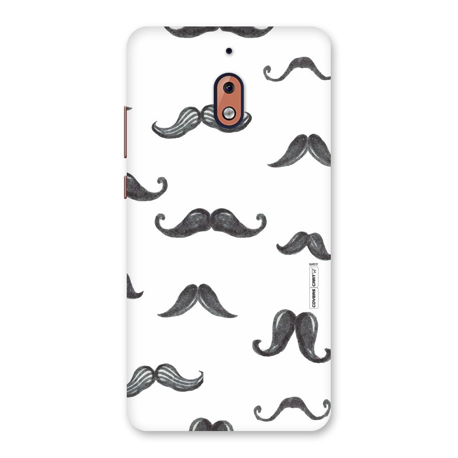 Moustache Pattern (Black) Back Case for Nokia 2.1