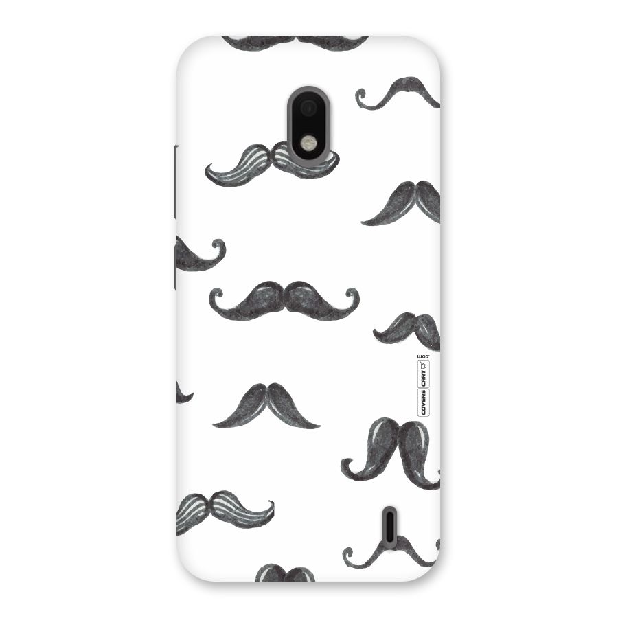Moustache Pattern (Black) Back Case for Nokia 2.2