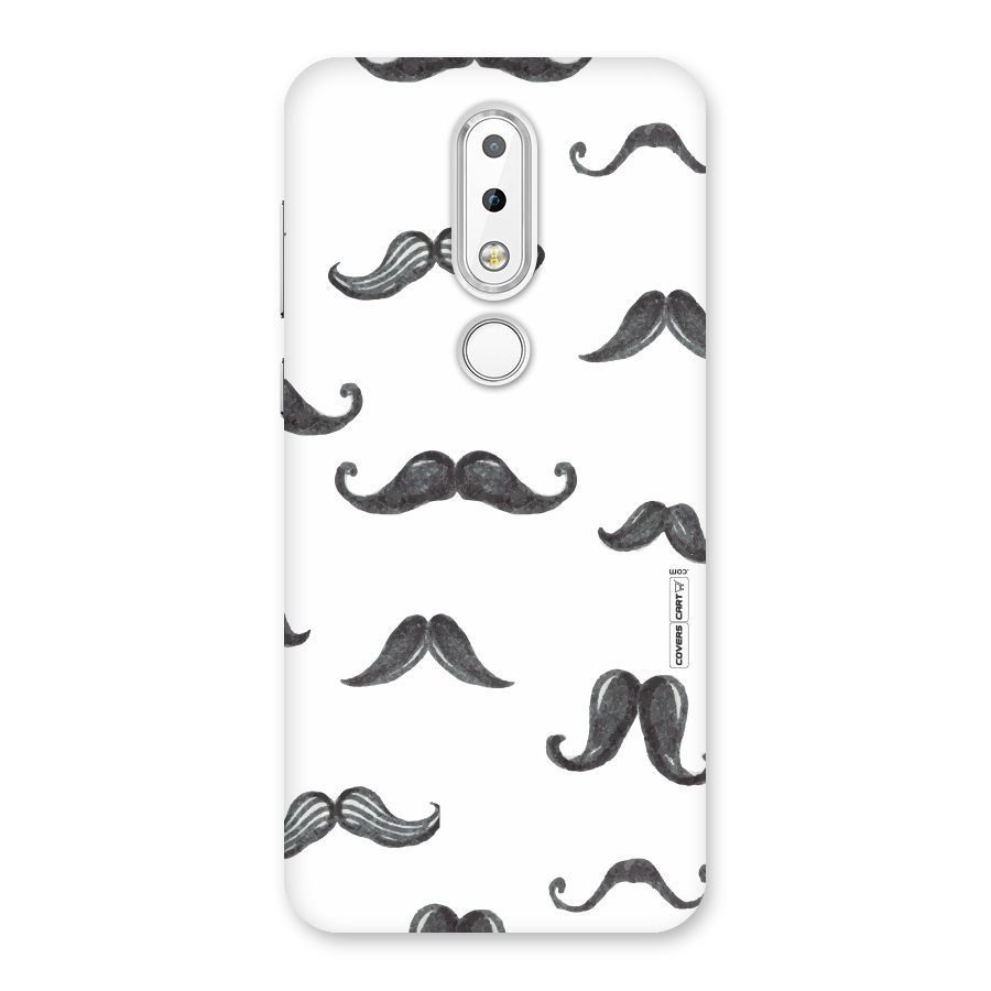 Moustache Pattern (Black) Back Case for Nokia 6.1 Plus