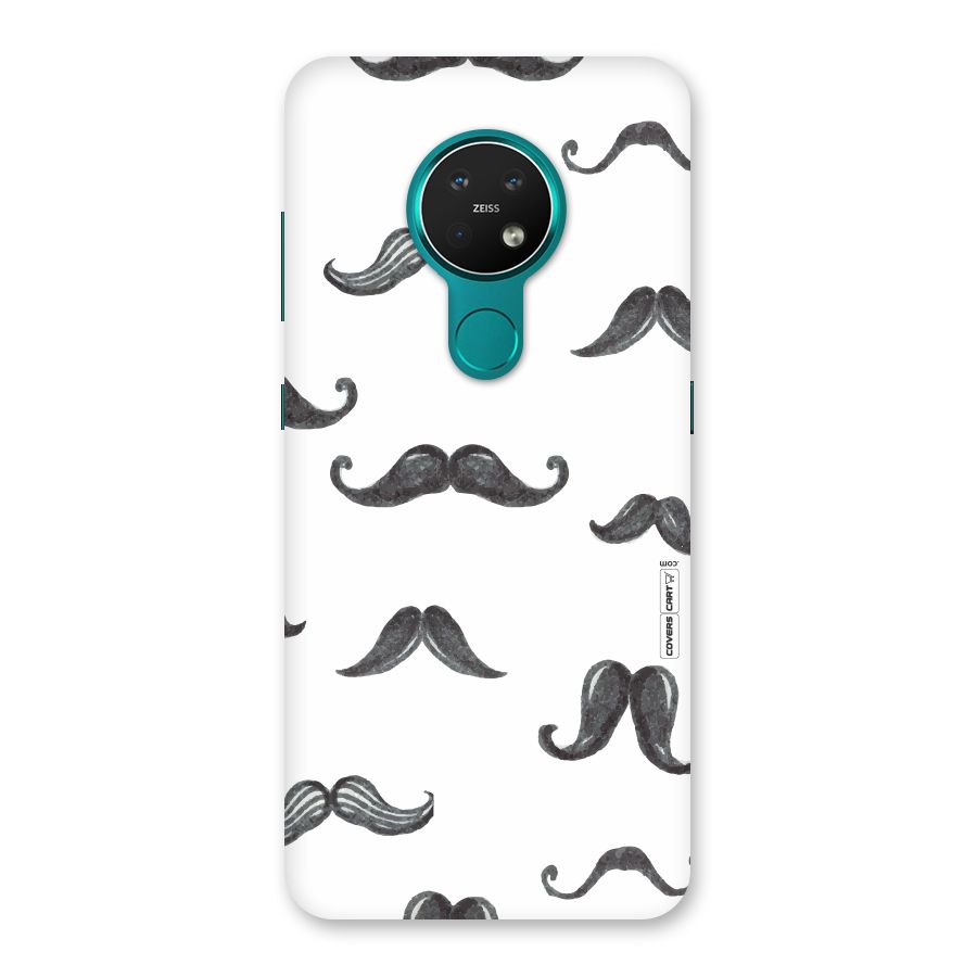 Moustache Pattern (Black) Back Case for Nokia 7.2