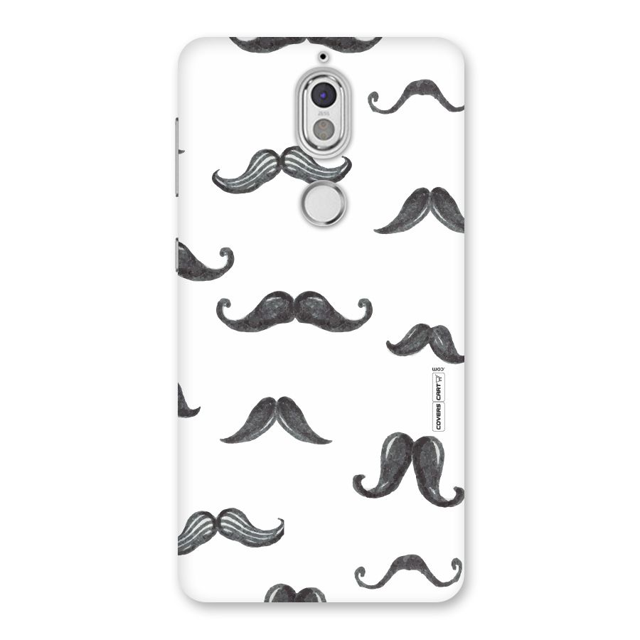 Moustache Pattern (Black) Back Case for Nokia 7
