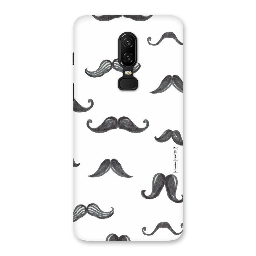 Moustache Pattern (Black) Back Case for OnePlus 6