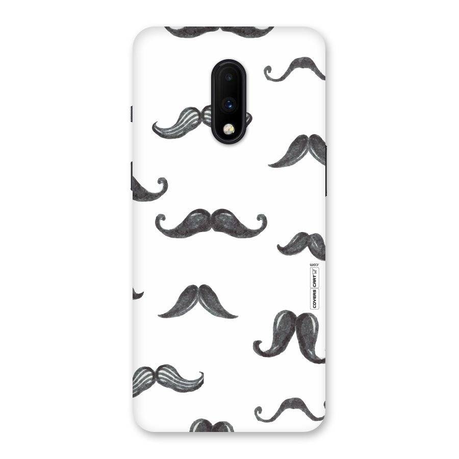 Moustache Pattern (Black) Back Case for OnePlus 7