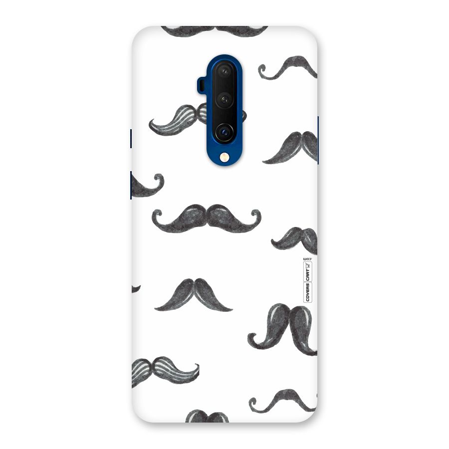 Moustache Pattern (Black) Back Case for OnePlus 7T Pro