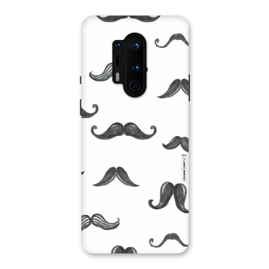 Moustache Pattern (Black) Back Case for OnePlus 8 Pro