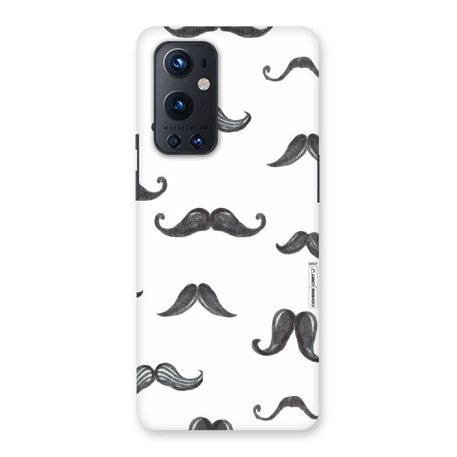Moustache Pattern (Black) Back Case for OnePlus 9 Pro