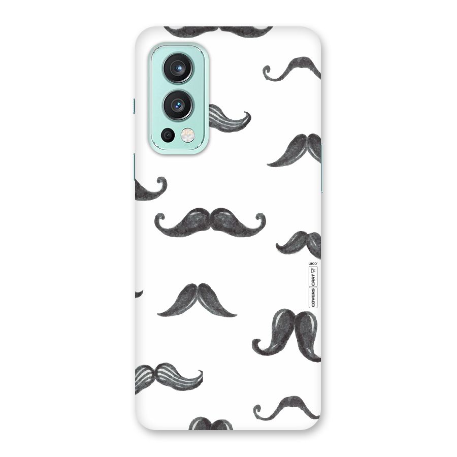 Moustache Pattern (Black) Back Case for OnePlus Nord 2 5G