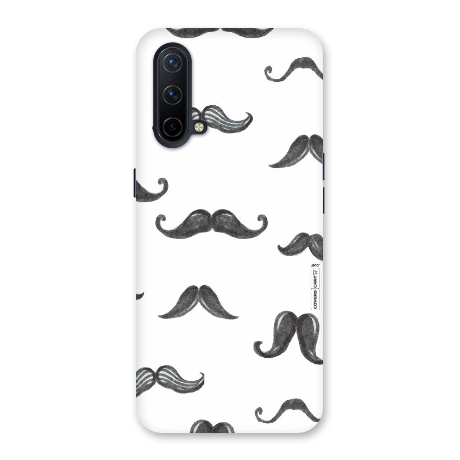 Moustache Pattern (Black) Back Case for OnePlus Nord CE 5G