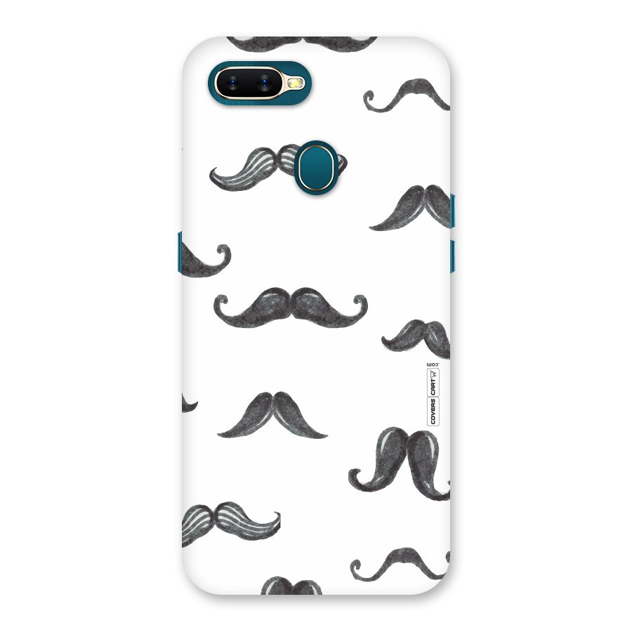 Moustache Pattern (Black) Back Case for Oppo A11k