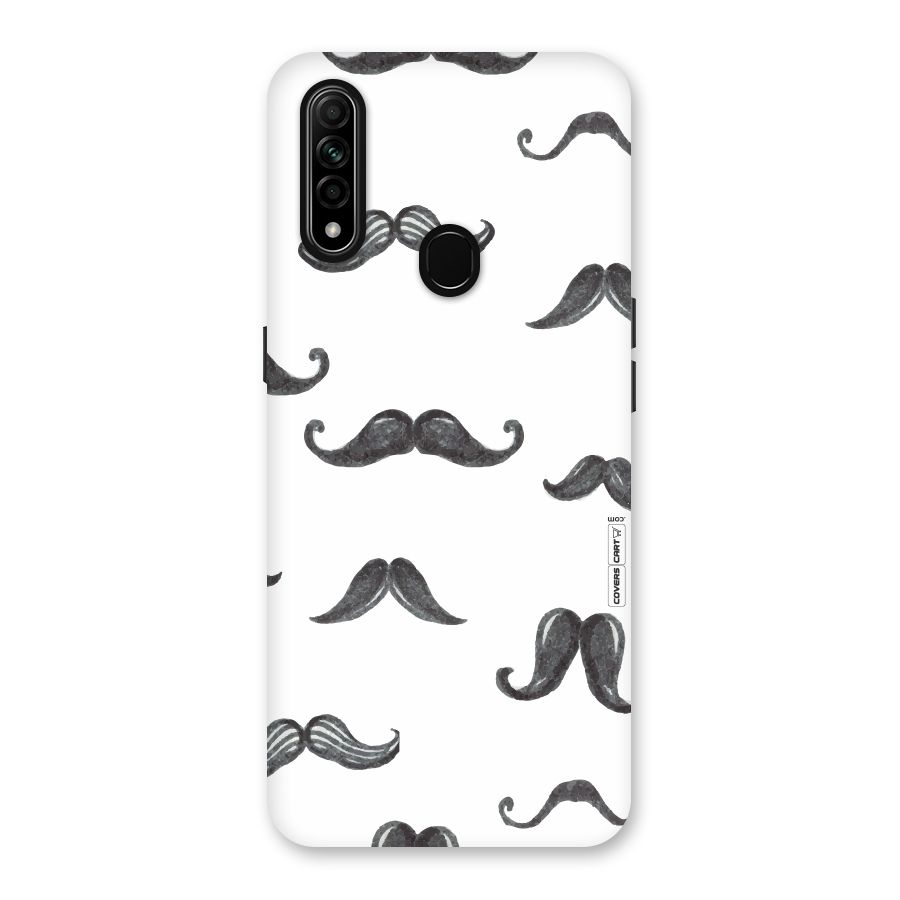 Moustache Pattern (Black) Back Case for Oppo A31
