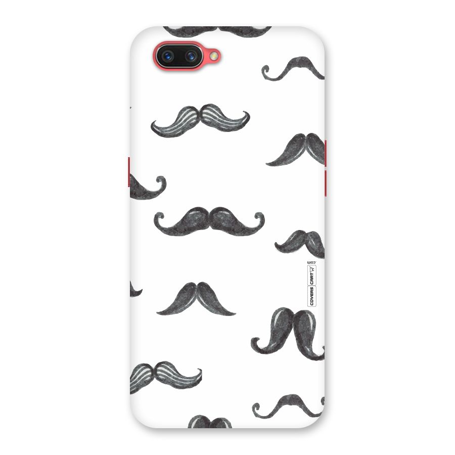 Moustache Pattern (Black) Back Case for Oppo A3s