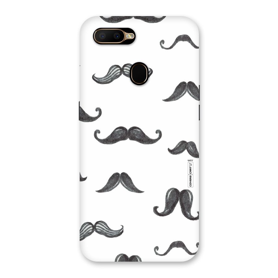 Moustache Pattern (Black) Back Case for Oppo A5s