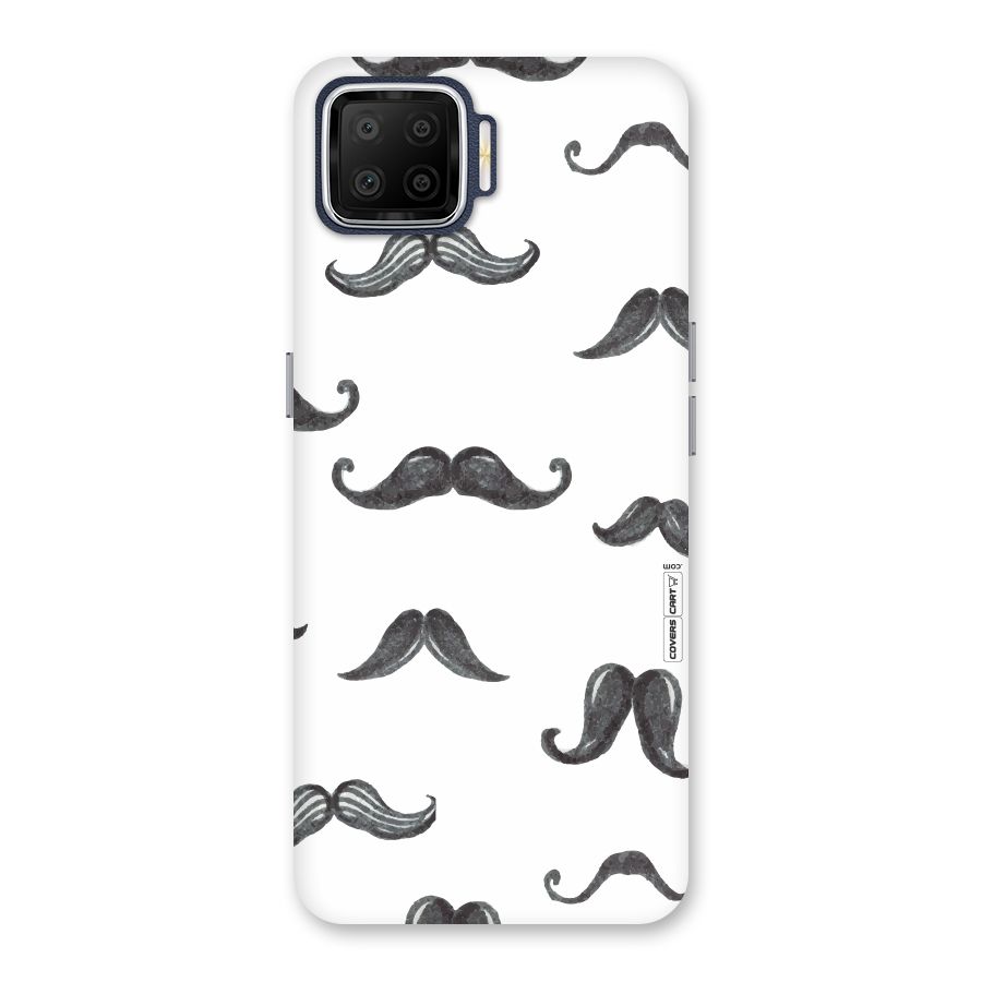 Moustache Pattern (Black) Back Case for Oppo F17