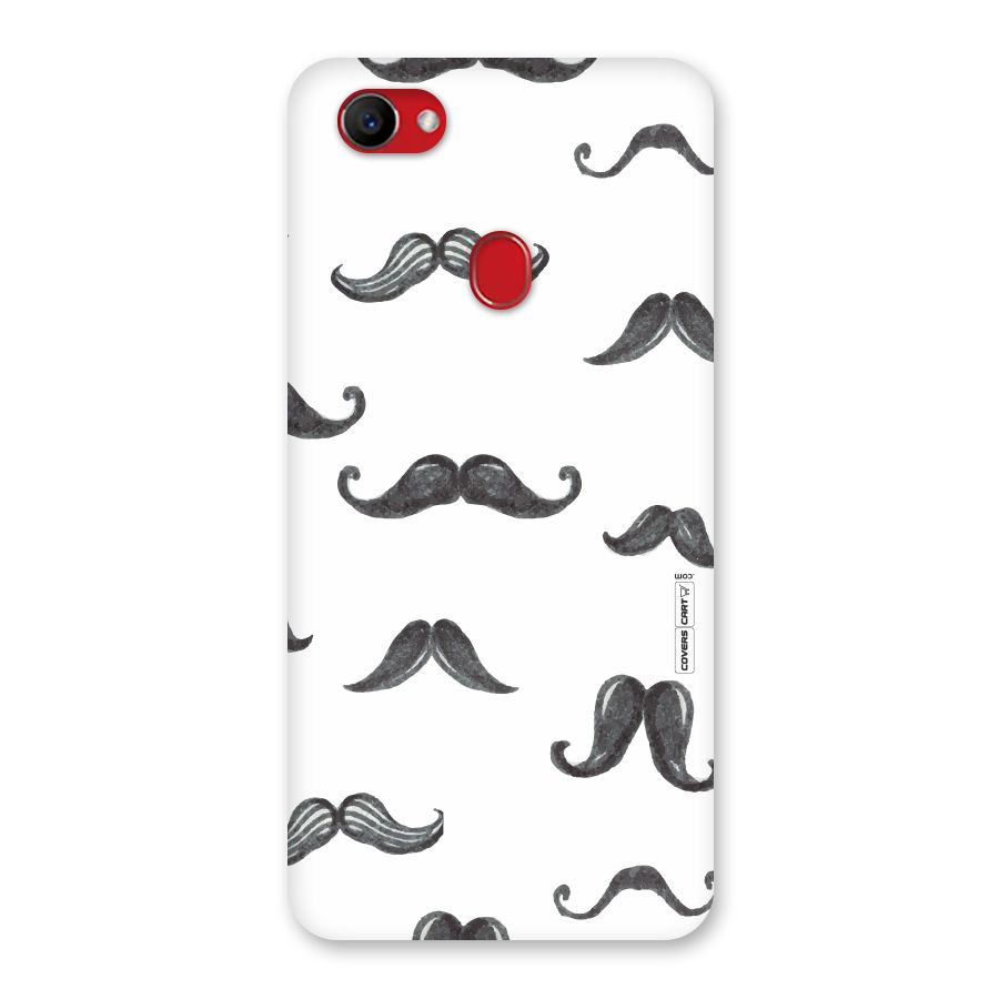 Moustache Pattern (Black) Back Case for Oppo F7
