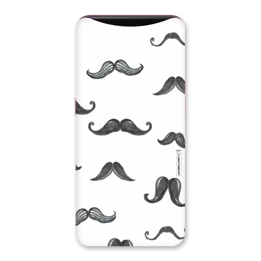 Moustache Pattern (Black) Back Case for Oppo Find X