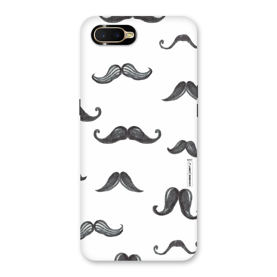 Moustache Pattern (Black) Back Case for Oppo K1