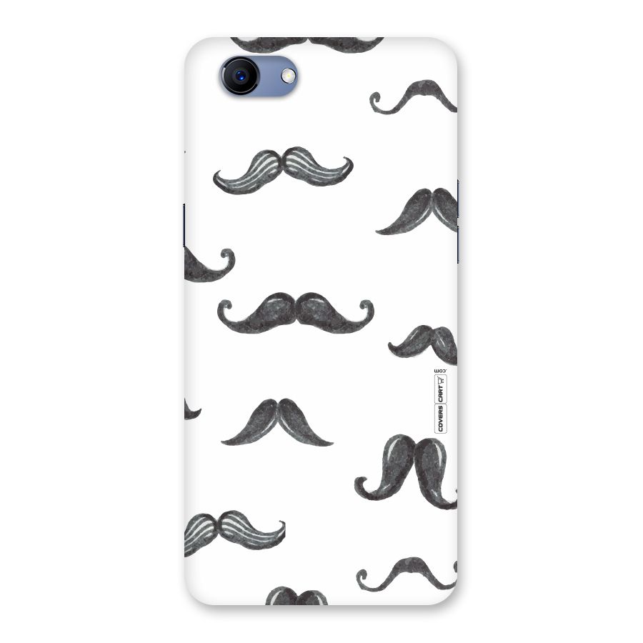 Moustache Pattern (Black) Back Case for Oppo Realme 1