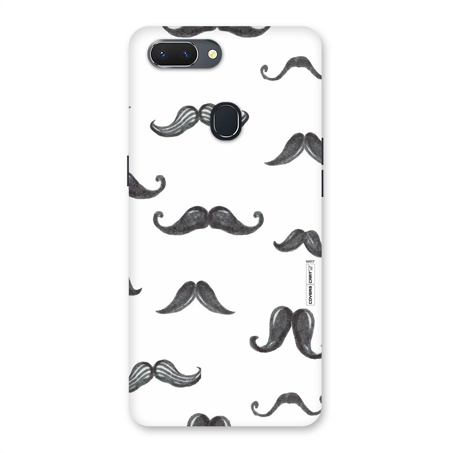 Moustache Pattern (Black) Back Case for Oppo Realme 2