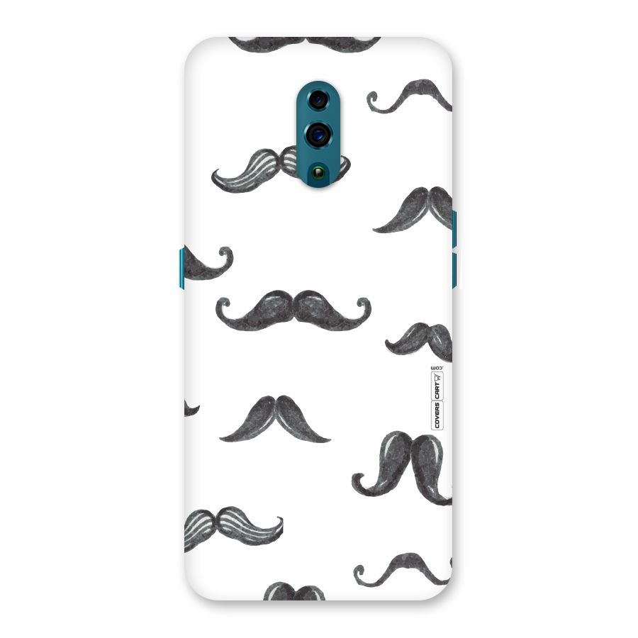 Moustache Pattern (Black) Back Case for Oppo Reno