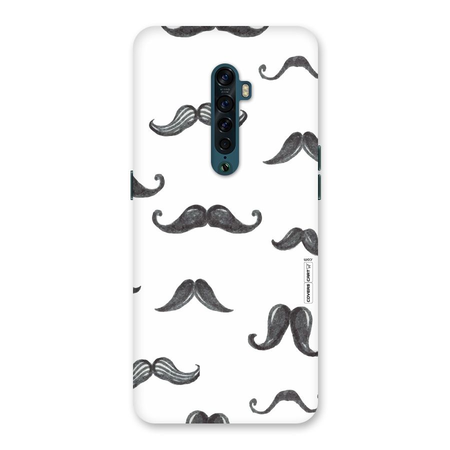 Moustache Pattern (Black) Back Case for Oppo Reno2