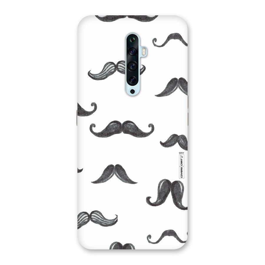 Moustache Pattern (Black) Back Case for Oppo Reno2 Z