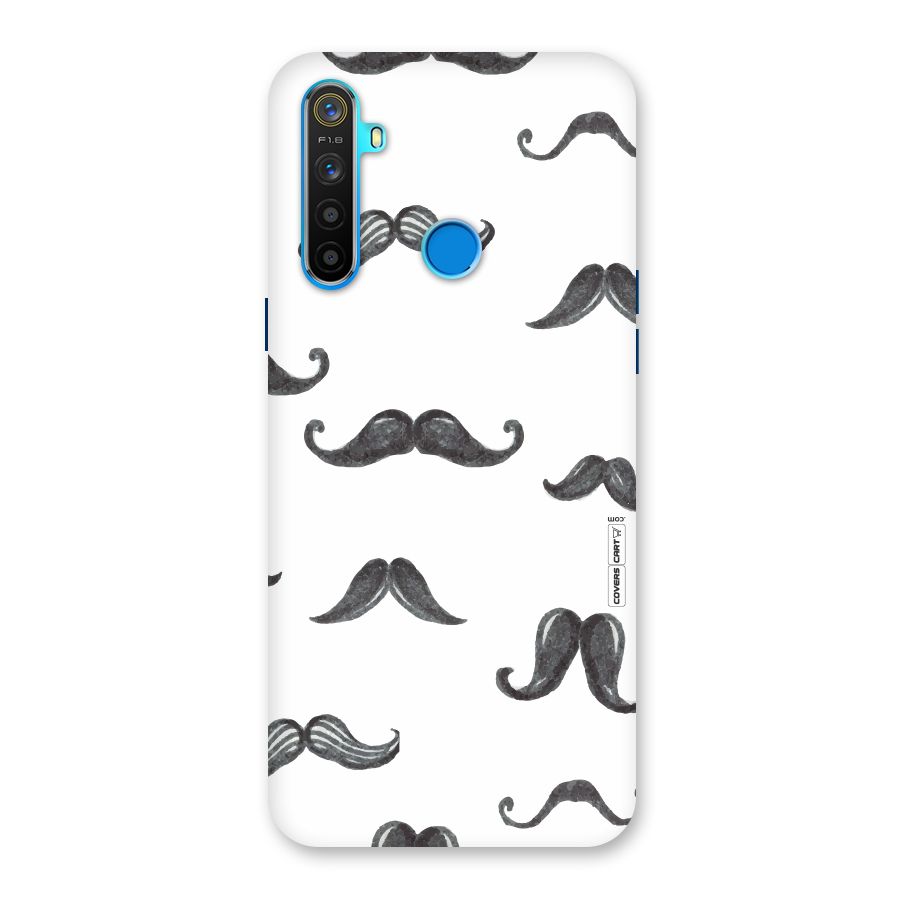 Moustache Pattern (Black) Back Case for Realme 5