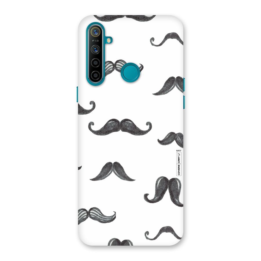Moustache Pattern (Black) Back Case for Realme 5i