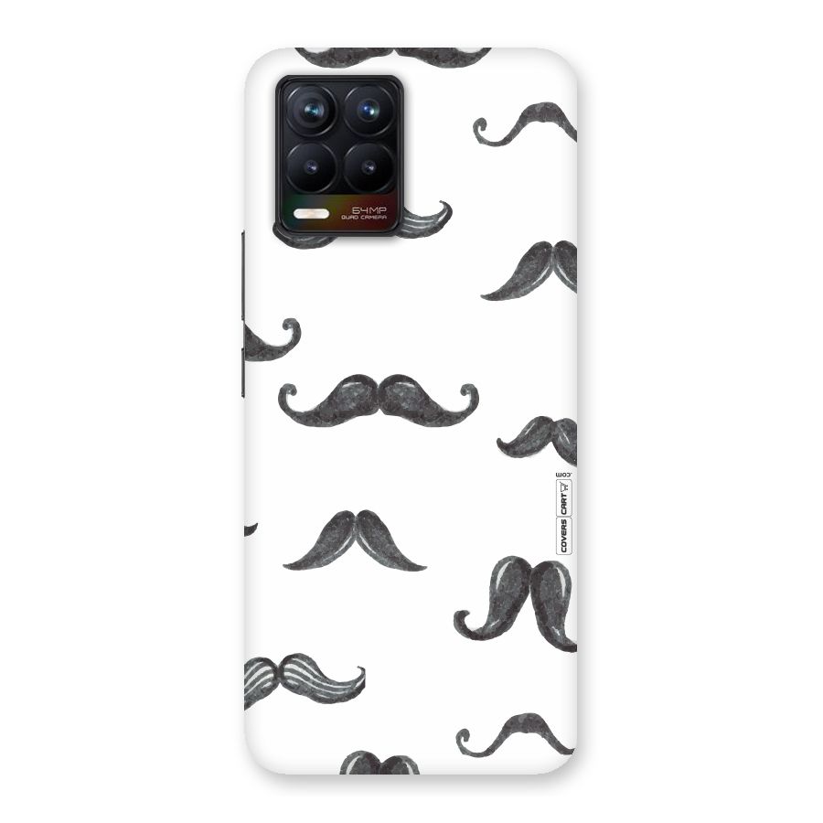 Moustache Pattern (Black) Back Case for Realme 8