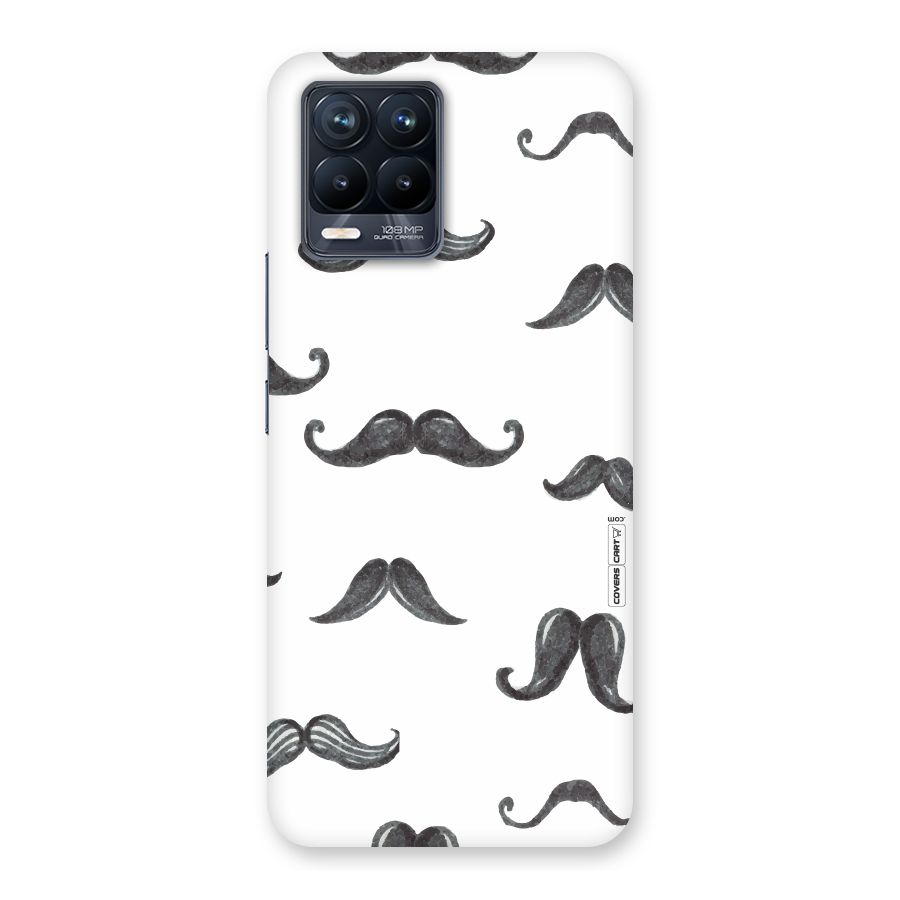 Moustache Pattern (Black) Back Case for Realme 8 Pro