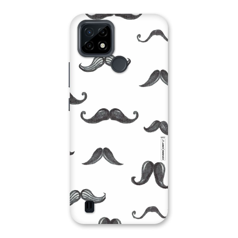 Moustache Pattern (Black) Back Case for Realme C21