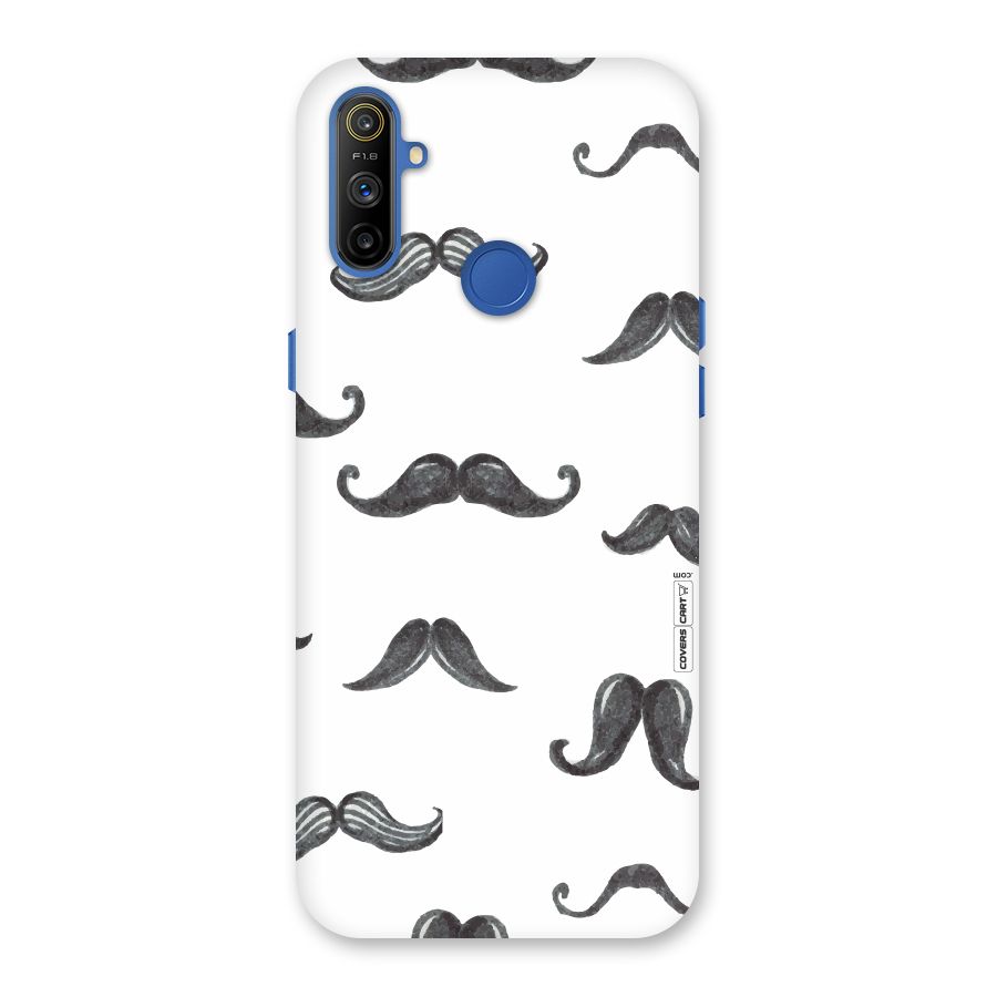 Moustache Pattern (Black) Back Case for Realme Narzo 10A