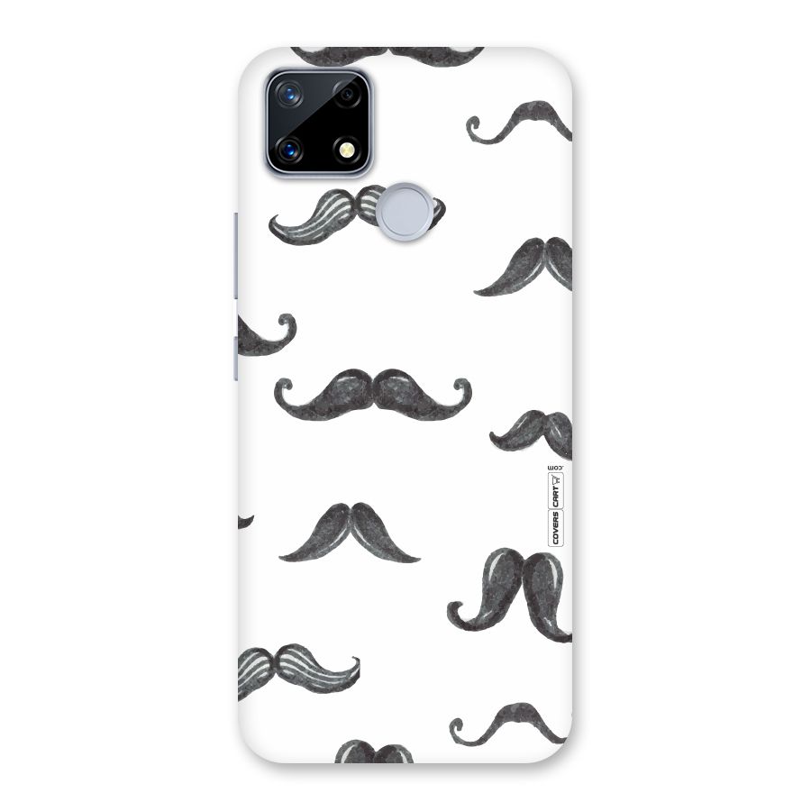 Moustache Pattern (Black) Back Case for Realme Narzo 20