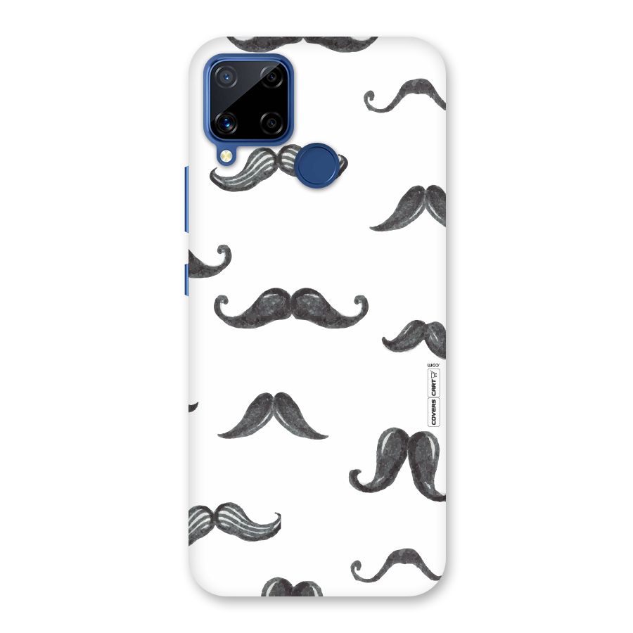 Moustache Pattern (Black) Back Case for Realme Narzo 30A