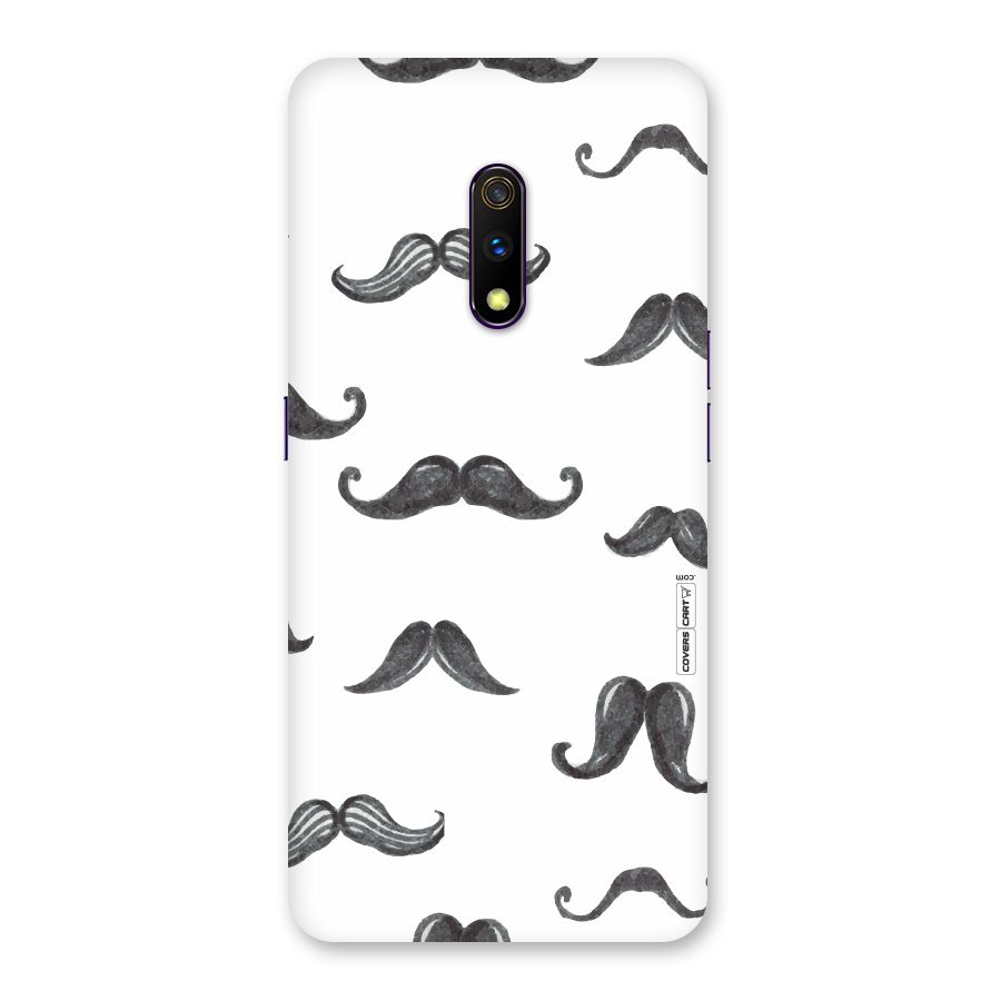 Moustache Pattern (Black) Back Case for Realme X