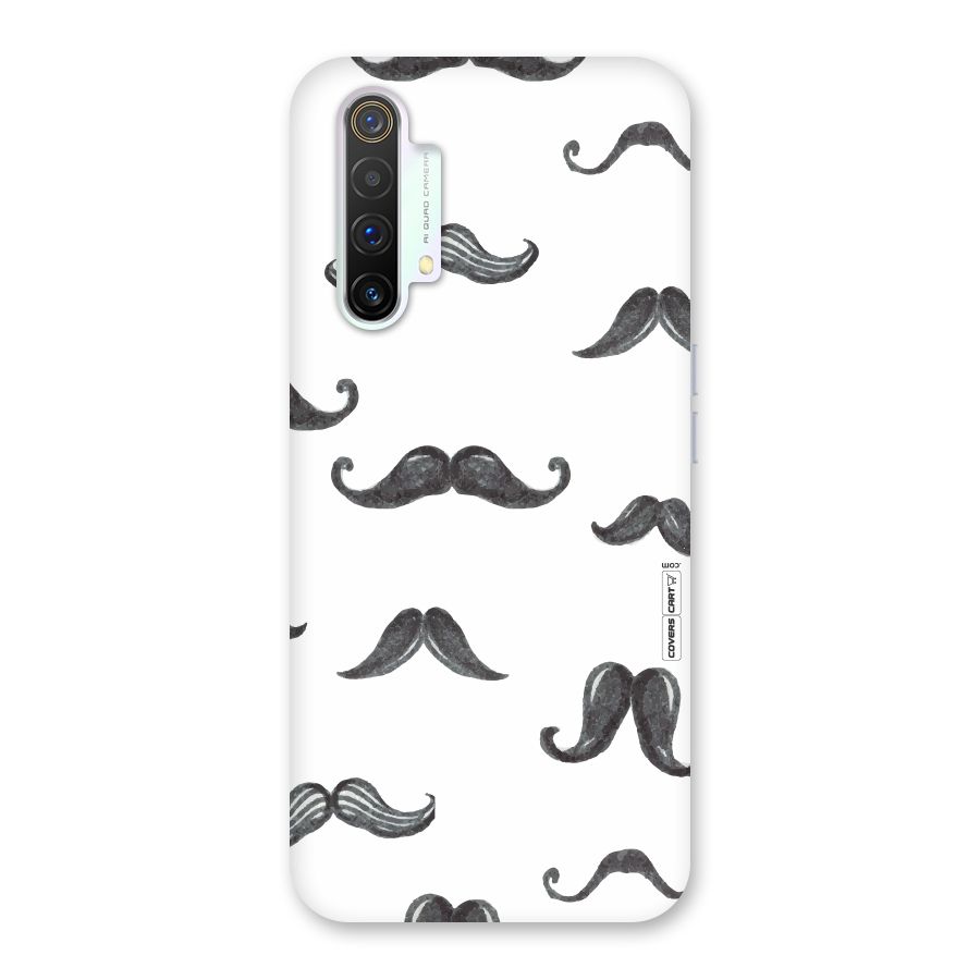 Moustache Pattern (Black) Back Case for Realme X3