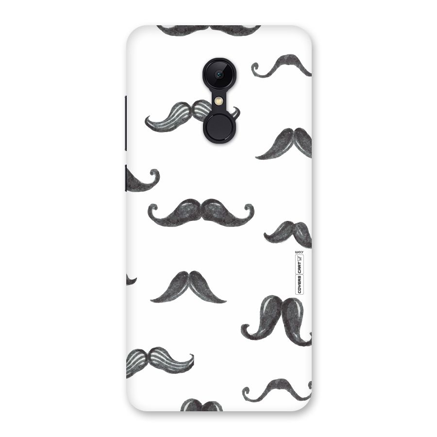 Moustache Pattern (Black) Back Case for Redmi 5