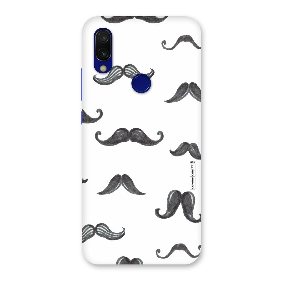 Moustache Pattern (Black) Back Case for Redmi 7