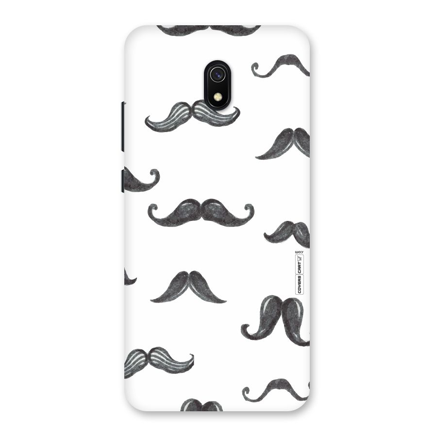 Moustache Pattern (Black) Back Case for Redmi 8A