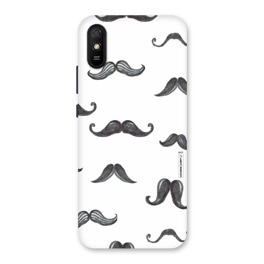 Moustache Pattern (Black) Back Case for Redmi 9A