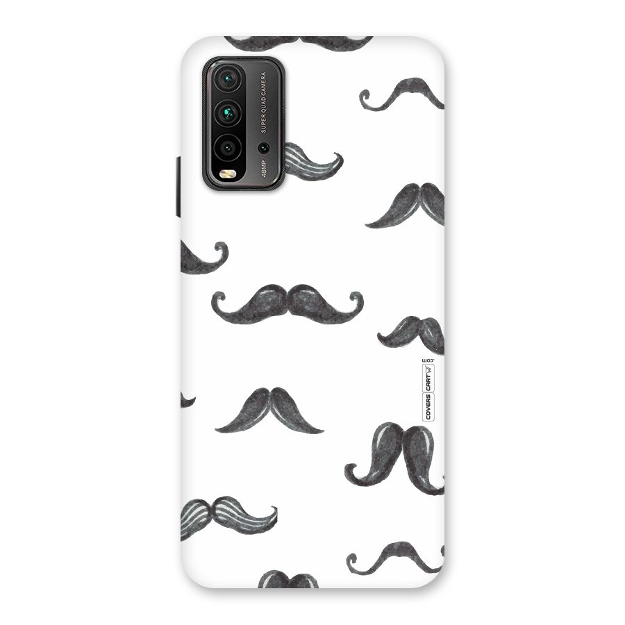 Moustache Pattern (Black) Back Case for Redmi 9 Power