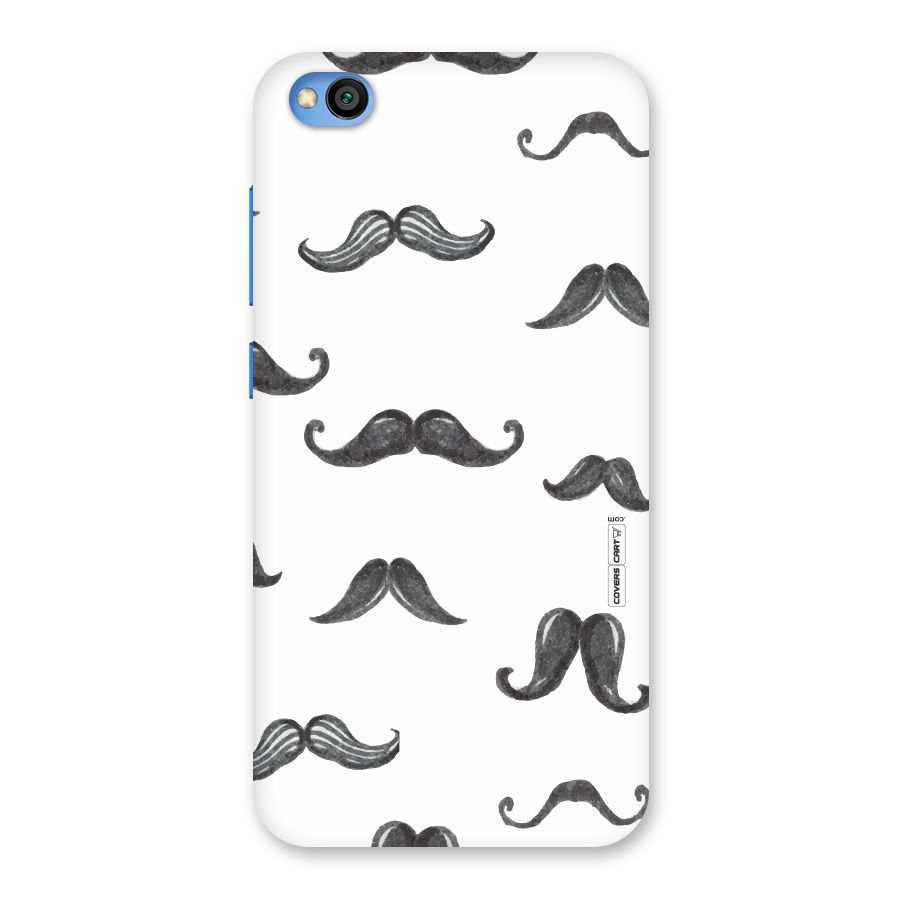 Moustache Pattern (Black) Back Case for Redmi Go