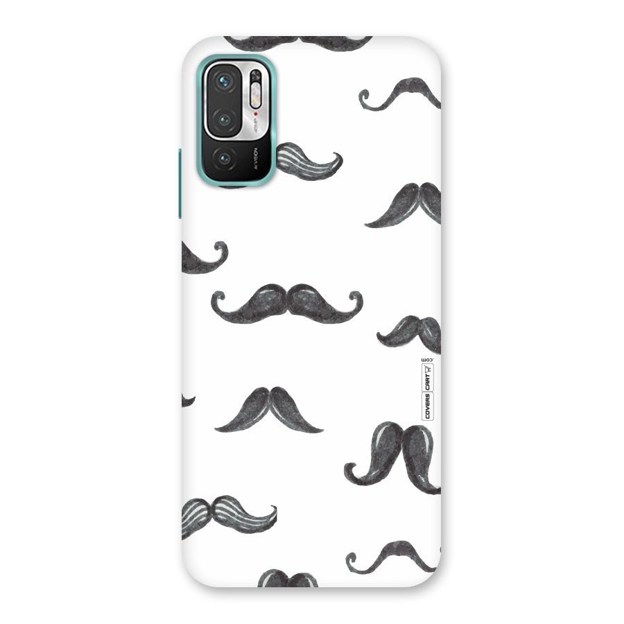 Moustache Pattern (Black) Back Case for Redmi Note 10T 5G