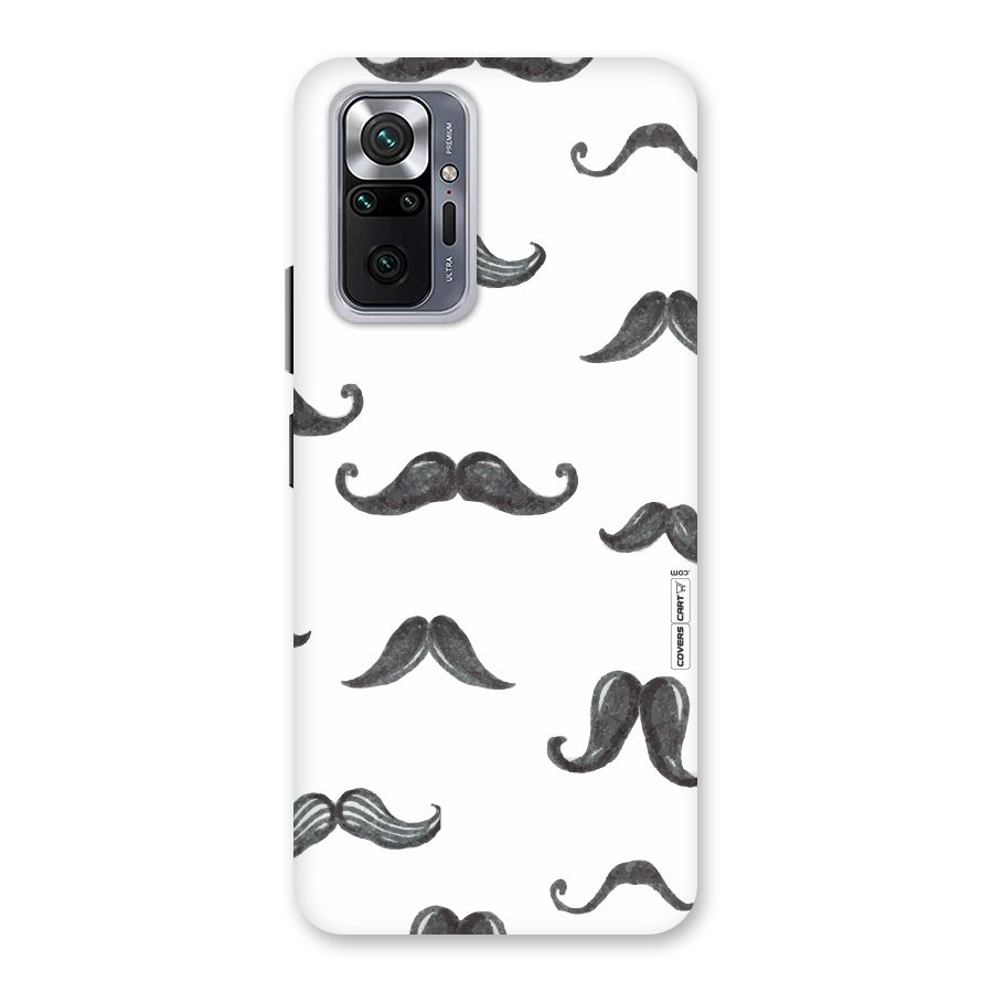 Moustache Pattern (Black) Back Case for Redmi Note 10 Pro Max