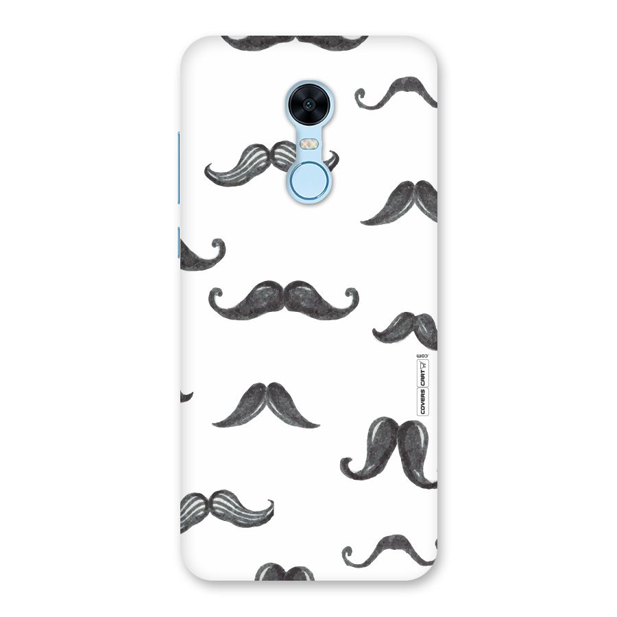 Moustache Pattern (Black) Back Case for Redmi Note 5